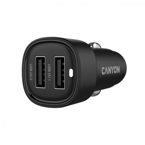 CANYON car charger OnDrive 24  24W 2xUSB-A Black