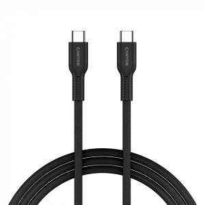 CANYON cable OnWire 60CL C-C 60W COLOR Braided 1m Black