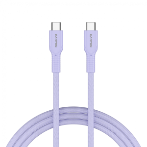 CANYON cable OnWire 60CL C-C 60W COLOR Braided 1m Purple