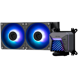 MSI MAG CORELIQUID A15 240, 2x120mm Pre-installed ARGB Daisy Chain Fans, Adjustable Offset Kit, Replacable Top Cover, Copper Base Intel LGA 1700/1851, AMD AM5/AM4, 3Y Warranty