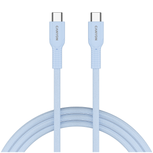 CANYON cable OnWire 60CL C-C 60W COLOR Braided 1m Light Blue