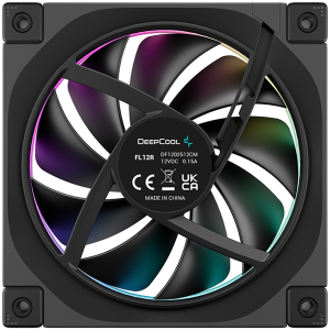 DeepCool FL12R 3IN1, 3x120mm ARGB Reverse Fans, Daisy Chain, 8-pin Cable, PWM, Fluid Dynamic Bearing, PBT, 3 pack, ARGB Halo, R-FL12R-BKAPN3-G, 3Y