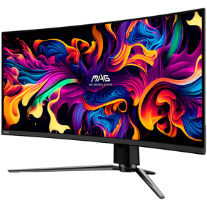 MSI MAG 341CQP QD-OLED Curved Gaming Monitor, 34" 175Hz, UWQHD (3440x1440) 21:9, QD-OLED, 1800R, 0.03ms, 250nits, 1500000:1, 178/178, AMD FreeSync Premium Pro, Adjustable Stand, 1x DP, 2x HDMI, 1x Type-C, 1x Headphone out, USB Hub, 3Y