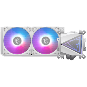 MSI MAG CORELIQUID I240 WHITE 2x 120mm ARGB Fans, Aluminium Radiator, Loop Dynamic Bearing, Intel LGA 1150/1151/1155/1156/1200/1700/1851, AMD AM5/AM4, 3Y Warranty