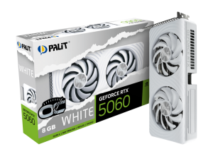 Видео карта PALIT GeForce RTX 5060 White OC, 8GB GDDR7, 128 bits, HDMI, 3xDP - NE75060U19P1-GB2063M
