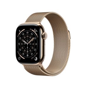 Часовник Apple Watch S11 Cellular 42mm Gold Titanium Case with Gold Milanese Loop