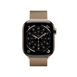 Часовник Apple Watch S11 Cellular 42mm Gold Titanium Case with Gold Milanese Loop