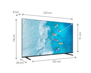 Телевизор Thomson 55" UHD Google TV; 3840 x 2160 (4K UHD), DLED, 60 Hz, Dolby Audio, Google Cast, DVB-T/T2/C/S/S2, HDR10,  Wi-Fi, Bluetooth, LAN, HDMI 3 (2.1), USB 2 (2.0), AV IN, Hotel mode, Side Feet, Black