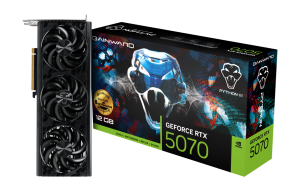 Видео карта GAINWARD GeForce RTX 5070 Python III OC, 12GB GDDR7, 192 bits, HDMI, 3xDP - NE75070S19K9-GB2050T