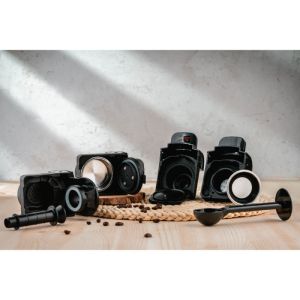 Еспресо машина за мляно кафе и капсули 8в1 Oliver Voltz OV51171B5, 1450W, 19 bar, Черен/червен