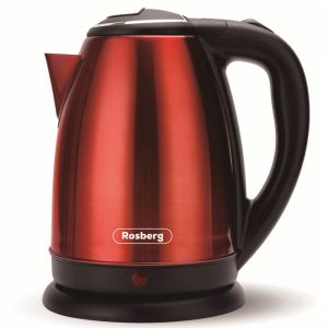 Електрическа кана ROSBERG R51230IR, 1800W, 1.8 L, Защита, Инокс/червен