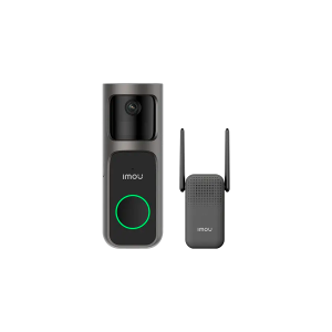 Imou 3MP Wi-Fi Doorbell 2S Kit, 2K QHD, 5000mAh rechargable battery, 125 wide-angle view, night vision 5m, Mic and Speaker, 8x Digital Zoom, PIR Motion / AI Human Detection, USB-C, Chime works as Wi-Fi extender, Weatherproof