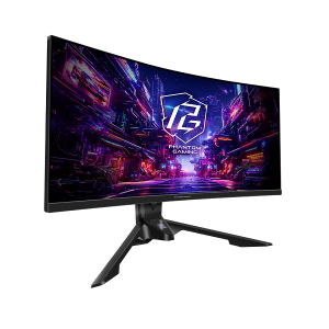 Монитор ASROCK PG34QRT2B, 34.0" VA Curved 1500R, WQHD (3440x1440) 180Hz, 21:9, 1ms, 500cd/m², 4000:1, AMD FreeSync™ Premium, Speaker 2x2W, 2xHDMI, 2xDP, 5xUSB 3.2, Wi-Fi, Black