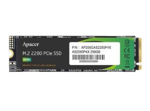 SSD 256GB APACER AS2280P4X (AP256GAS2280P4X-1), M.2 2280, PCIe Gen3 x4, 3D NAND