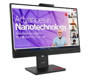 Монитор LENOVO ThinkVision T27QD-4v (64B8UAT1EU), 27" IPS, QHD (2560x1440) 120Hz, 16:9, 4ms, 350cd/m2, 1500:1, webcam (5MP, IR+RGB), Microphone, Speakers 2x5W, HDMI, DP, USB hub, RJ45, Eclipse Black