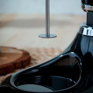 Фрапе миксер Oliver Voltz OV51163E, 100W, Чаша от неръждаема стомана с капацитет 450 мл, 2 скорости, Стоманена бъркалка, Черен