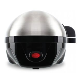 Яйцеварка Rosberg R51982C, 350W, За 7 яйца, Автоматично икзлючване със сигнал, Неръждаема стомана, Черен/инокс