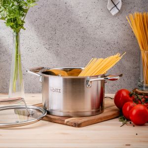 Тенджера Oliver Voltz OV51210P24 Berlin Premium Collection, 24 см, 6.1 л, Неръждаема стомана 18/10, Индукция, Инокс