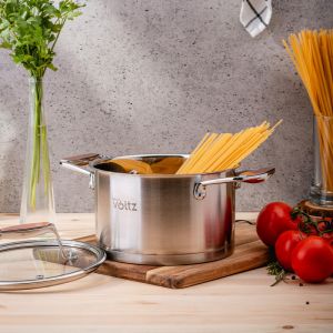 Тенджера Oliver Voltz OV51210P24 Berlin Premium Collection, 24 см, 6.1 л, Неръждаема стомана 18/10, Индукция, Инокс