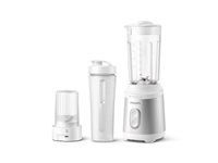 PHILIPS Mini Blender Series 3000 350W ProBlend 2 speed settings coffee and spices grind white bottle on the go